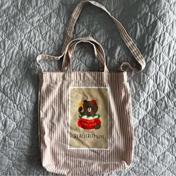 Line Friends Brown Bear tote bag - Picture 2 of 6